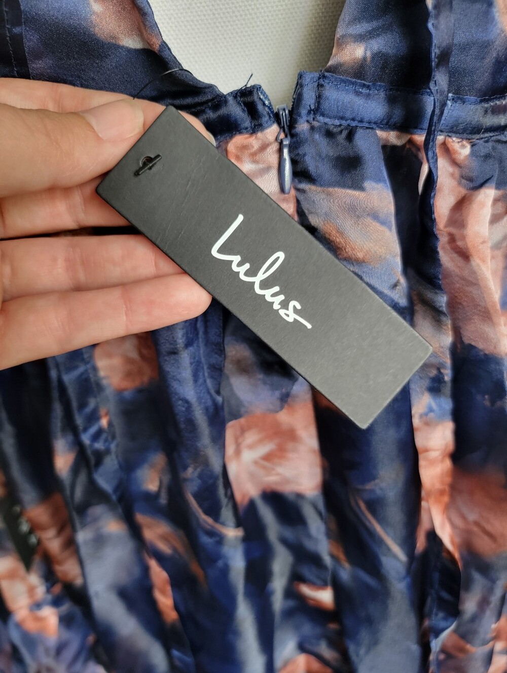 Lulus Floral Navy V-Neck Ruffle Midi Dress - Picture 10 of 13